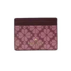 Kate Spade Pink and Brown Floral Card Holder